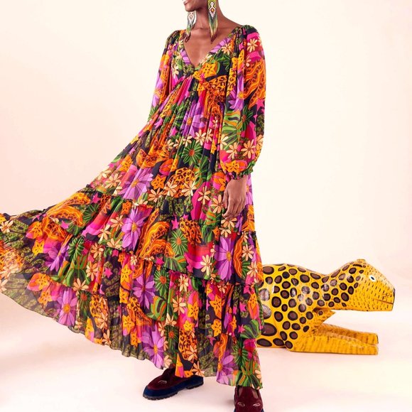 Farm Rio Star Fruit Maxi Dress